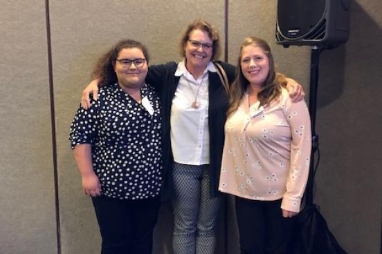 Group photo of (left to right) Alexandra Jauraque, Heather Smith, and Desiree Ryan