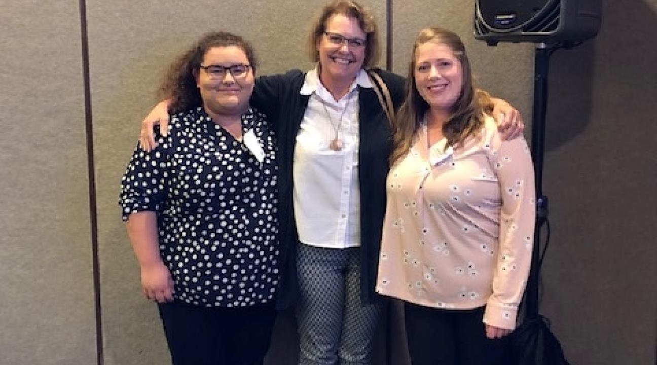 Group photo of (left to right) Alexandra Jauraque, Heather Smith, and Desiree Ryan