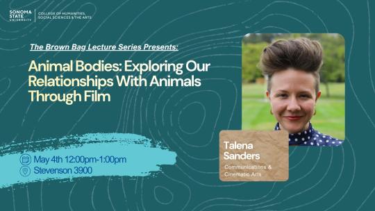 Flyer for Talena Sanders' Brown Bag Lecture with date and time details