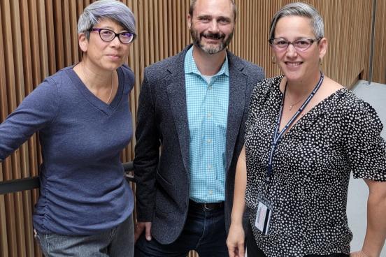 WGS faculty Charlene Tung, Don Romesberg, and Lena McQuade