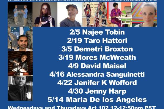 Visiting Artist Lecture Series SPring 2026 Schedule
