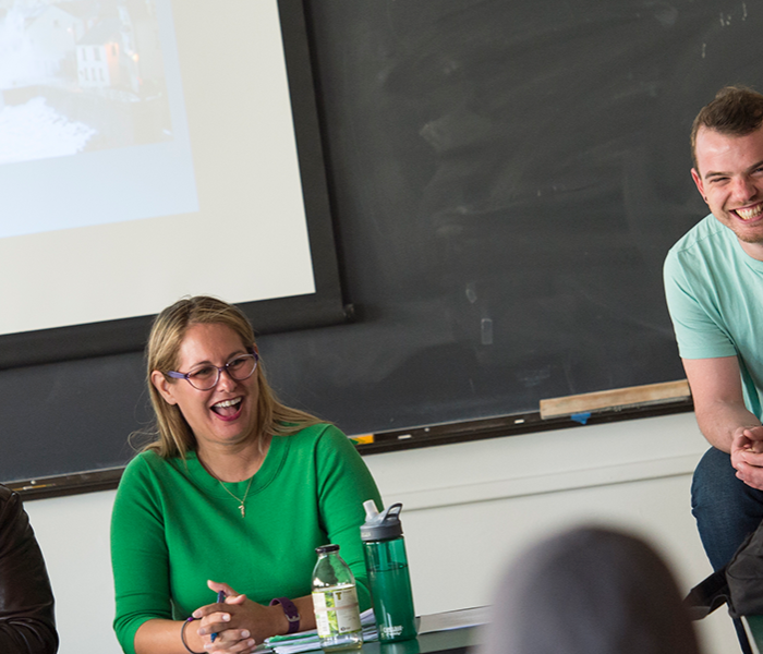 Faculty and students in class