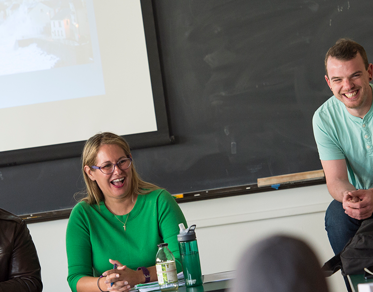 Faculty and students in class