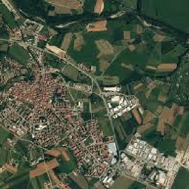 A satellite map