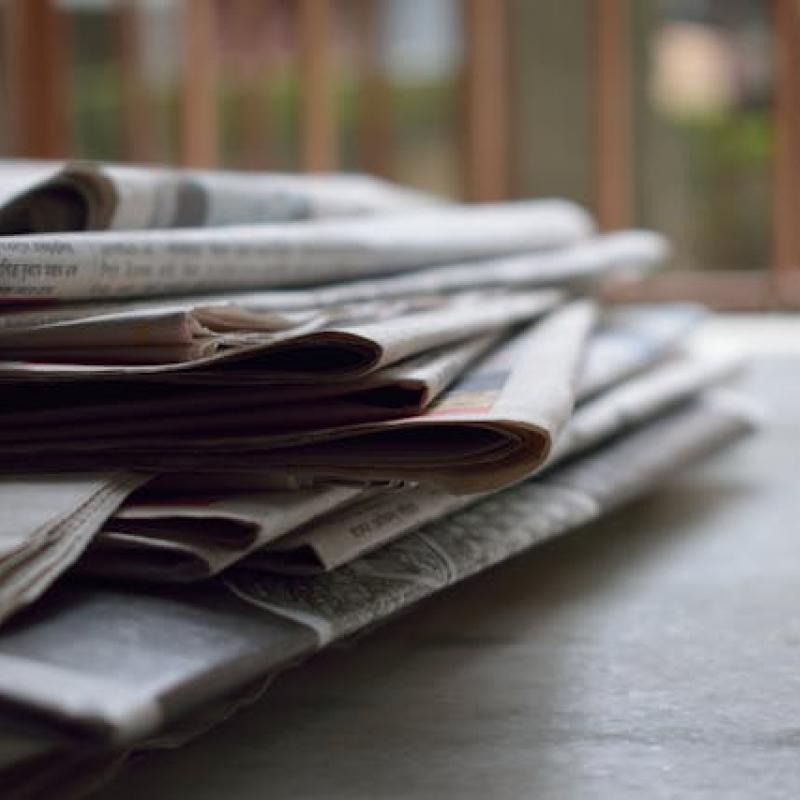 Stack of newspapers