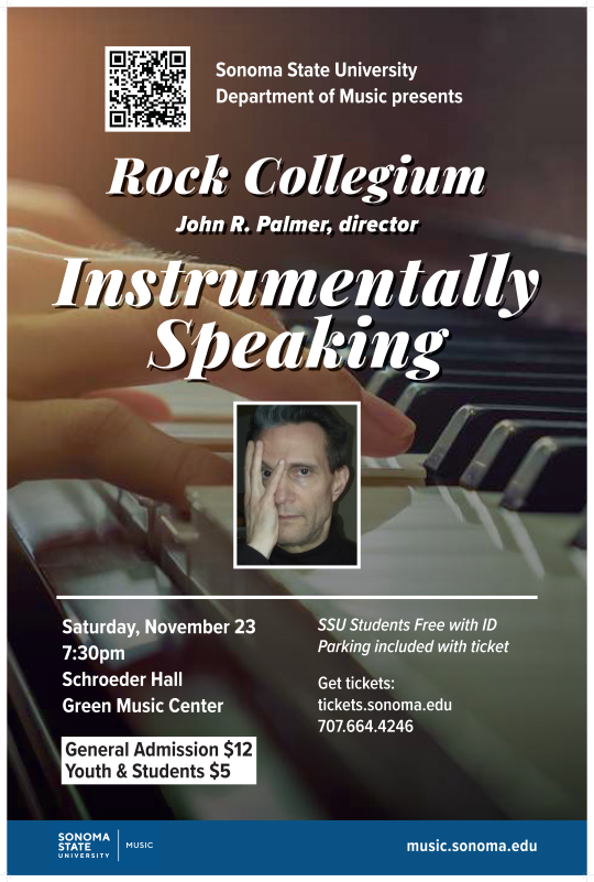 Poster for "Rock Collegium: Instrumentally Speaking"