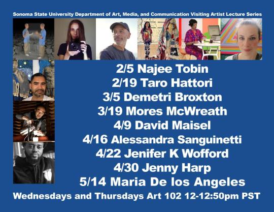 Visiting Artist Lecture Series SPring 2026 Schedule
